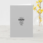 SIE WISSEN, DASS SIE MICH AUSDRÜCKE FEHLEN, VERMIS KARTE (Gelbe Blume)