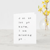 , Sie wissen gerade zu lassen, bin ich Sie Karte (Gelbe Blume)