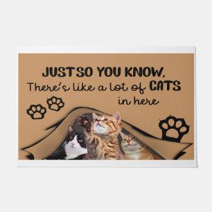Sie wissen nur, dass sie viele Katzen hat Fußmatte