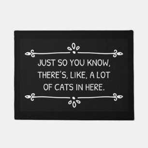 Sie wissen nur, dass sie viele Katzen hat Fußmatte