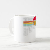Sie wissen, was Rhymnen mit Golf und Bier Pullover Kaffeetasse (Vorderseite Links)
