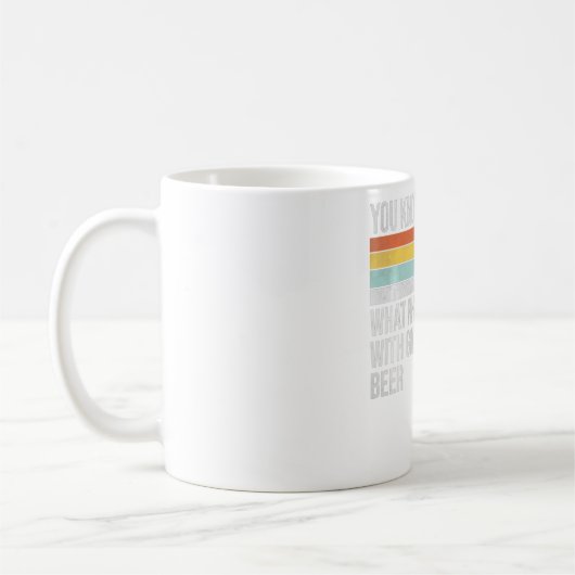 Sie wissen, was Rhymnen mit Golf und Bier Pullover Kaffeetasse (Links)