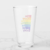 Sie wissen, wer Sie keine Gesellschaft sind Glas (Rückseite)
