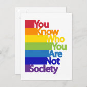 Sie wissen, wer Sie nicht sind Postkarte (Vorne/Hinten)