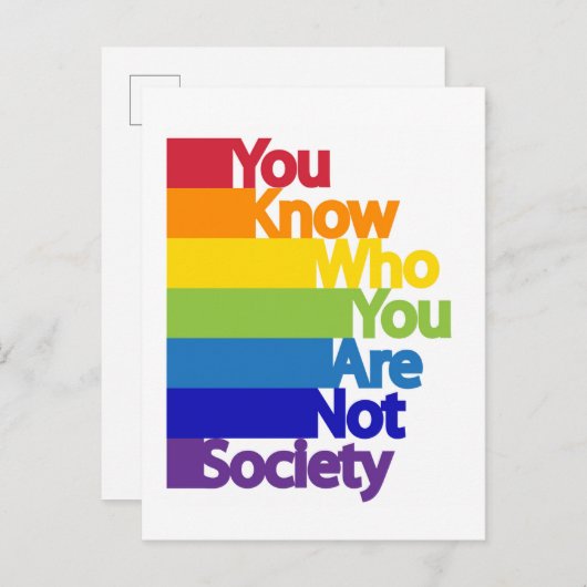 Sie wissen, wer Sie nicht sind Postkarte (Vorne/Hinten)