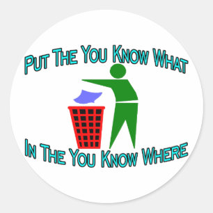 Sie wissen, wo runder aufkleber