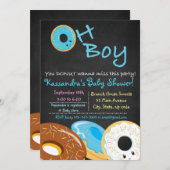 Sie wollen diese Babydusche verpassen Oh Boy Card Einladung (Vorne/Hinten)