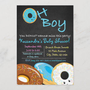 Sie wollen diese Babydusche verpassen Oh Boy Card Einladung
