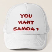 SIE WOLLEN SAMOA-INSELN? TRUCKERKAPPE (Vorderseite)