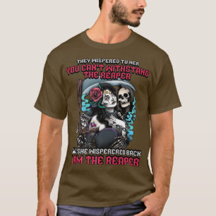 Sie wollte, dass ich der Sensenmann Dia de Los Mue T-Shirt