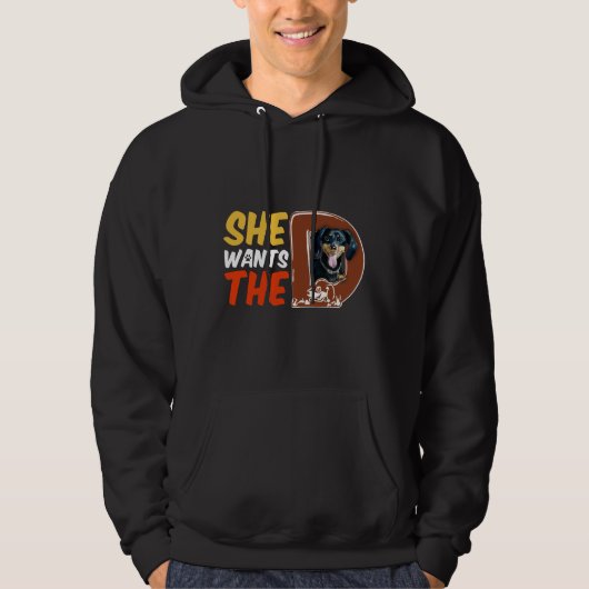 Sie Wollte die D-Dackel Hoodie (Vorderseite)