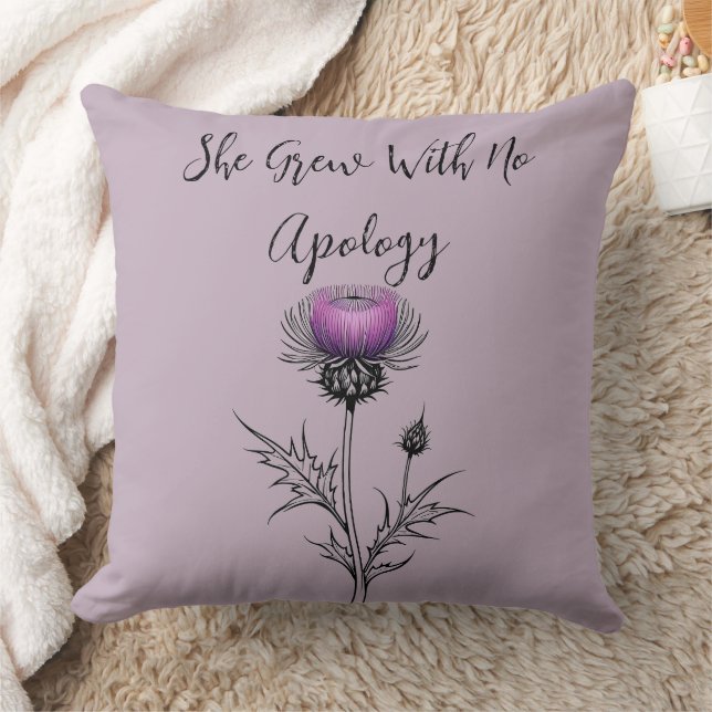 Sie wuchs ohne Entschuldigung Kissen (Decke)