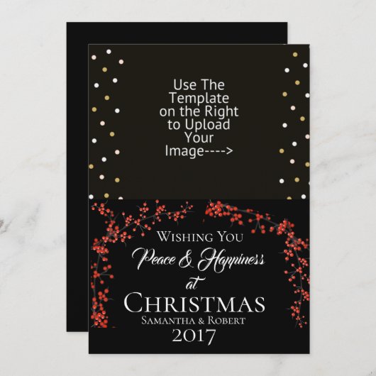 Sie wünschen Frieden und Glück zu Weihnachten - (Vorne/Hinten)