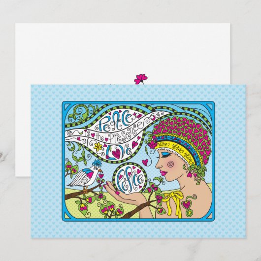 Sie wünschen Peace_Flat Card 7" x 5" (Vorne/Hinten)