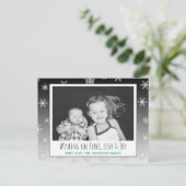 Sie wünschen Ruhe, Liebe und Freude Foto Weihnacht Postkarte (Stehend Vorderseite)