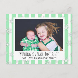 Sie wünschen Ruhe, Liebe und Freude Foto Weihnacht Postkarte