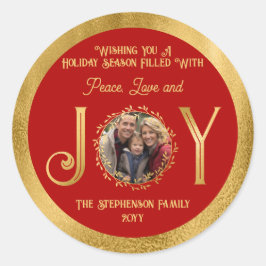 Sie wünschen Urlaub Jahreszeit Frieden Liebe und F Runder Aufkleber