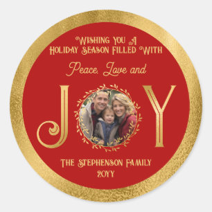 Sie wünschen Urlaub Jahreszeit Frieden Liebe und F Runder Aufkleber