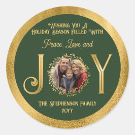 Sie wünschen Urlaub Jahreszeit Frieden Liebe und F Runder Aufkleber