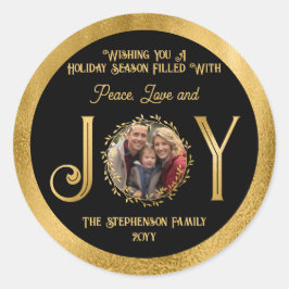 Sie wünschen Urlaub Jahreszeit Frieden Liebe und F Runder Aufkleber