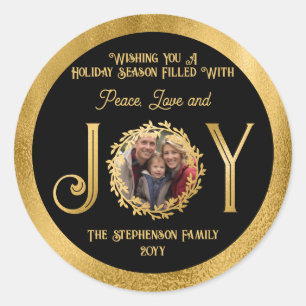 Sie wünschen Urlaub Jahreszeit Frieden Liebe und F Runder Aufkleber