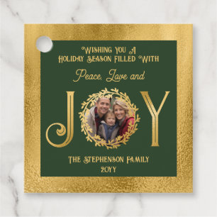 Sie wünschen Urlaub Jahreszeit Frieden Liebe und J Geschenkanhänger