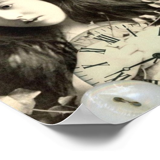 Sie wünschte, sie hätte Zeit Poster (Ecke)