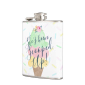 Sie wurde aufgedeckt Bridal Vinyl Wrapped Flask Flachmann (Links)