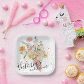 Sie wurde Bouquet-Brautparty entführt Pappteller (Party)