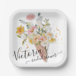 Sie wurde Bouquet-Brautparty entführt Pappteller