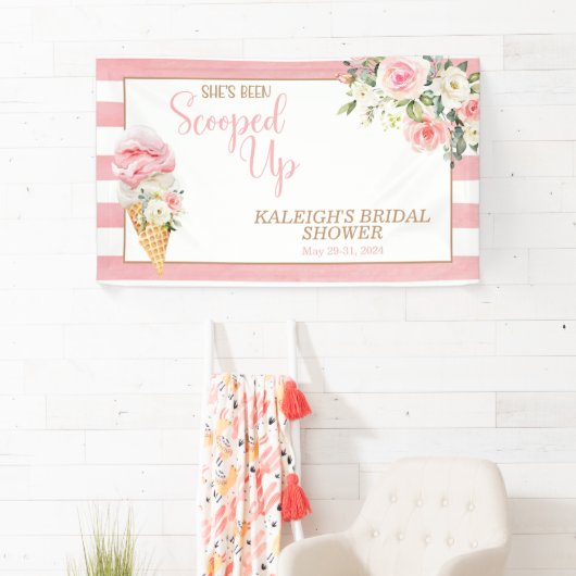 Sie wurde Brautparty aufgedeckt (Streifen) Banner (Insitu)