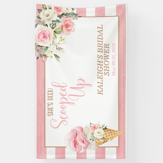 Sie wurde Brautparty aufgedeckt (Streifen) Banner (Vertikal)