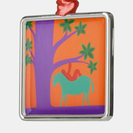 Sie wurde durch das Pferd 2003 geholt Silbernes Ornament (Links)