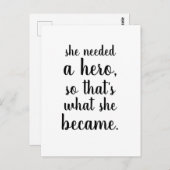 Sie wurde ein Held Postkarte (Vorne/Hinten)