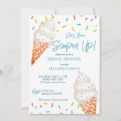 Sie wurde Eiscreme-Brautparty zerkleinert Einladung (Vorderseite)