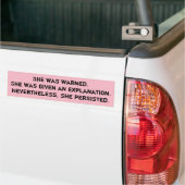 Sie wurde gewarnt autoaufkleber (Auf Lkw)