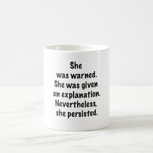 Sie wurde gewarnt kaffeetasse (Mittel)