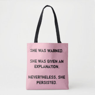 Sie wurde gewarnt tasche