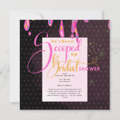 Sie wurde in Icecream-Brautparty aufgezogen Einladung (Rückseite)