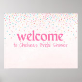 Sie wurde ins Brautparty geschleudert Begrüßungsze Poster (Vorne)