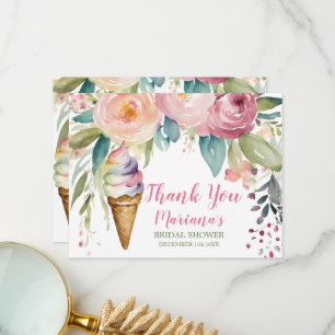 Sie wurde ins Brautparty geschleudert. Danke Karte