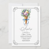 Sie wurde ins Brautparty geschleudert Einladung (Vorderseite)