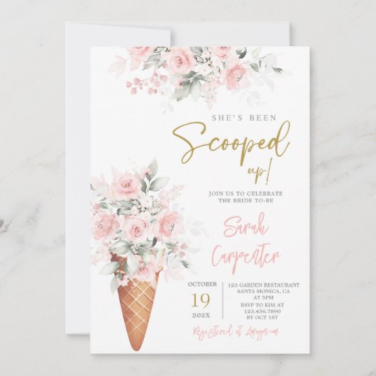 Sie wurde ins Brautparty geschleudert Einladung (Vorderseite)