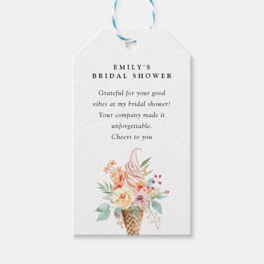 Sie wurde ins Brautparty geschleudert Geschenkanhänger (Vorderseite)