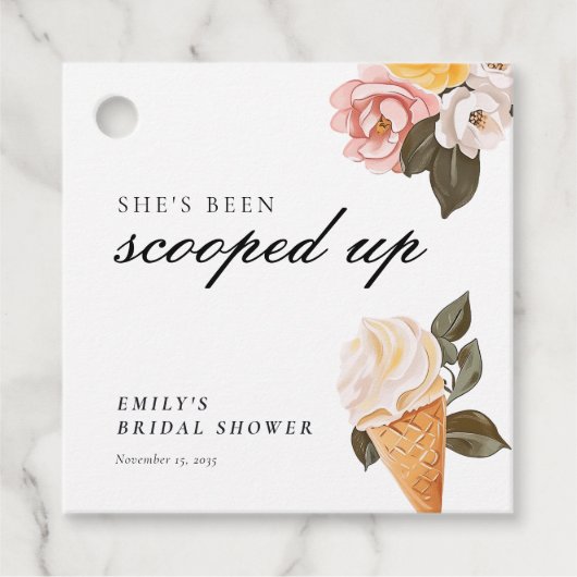 Sie wurde ins Brautparty geschleudert Geschenkanhänger (Vorderseite)