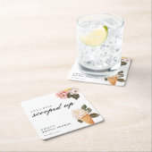 Sie wurde ins Brautparty geschleudert Rechteckiger Pappuntersetzer (Vor Ort)