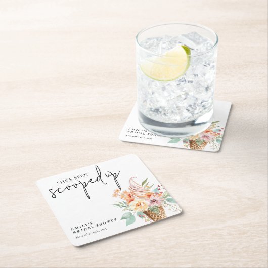 Sie wurde ins Brautparty geschleudert Rechteckiger Pappuntersetzer (Vor Ort)