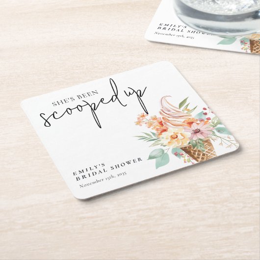 Sie wurde ins Brautparty geschleudert Rechteckiger Pappuntersetzer (angewinkelt)