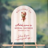 Sie wurde ins Brautparty geschoben Begrüßung Acrylschild (Neutral)