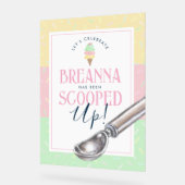 Sie wurde mit einem 3-Shade-Scoop ausgezeichnet Acrylschild (Winkel)